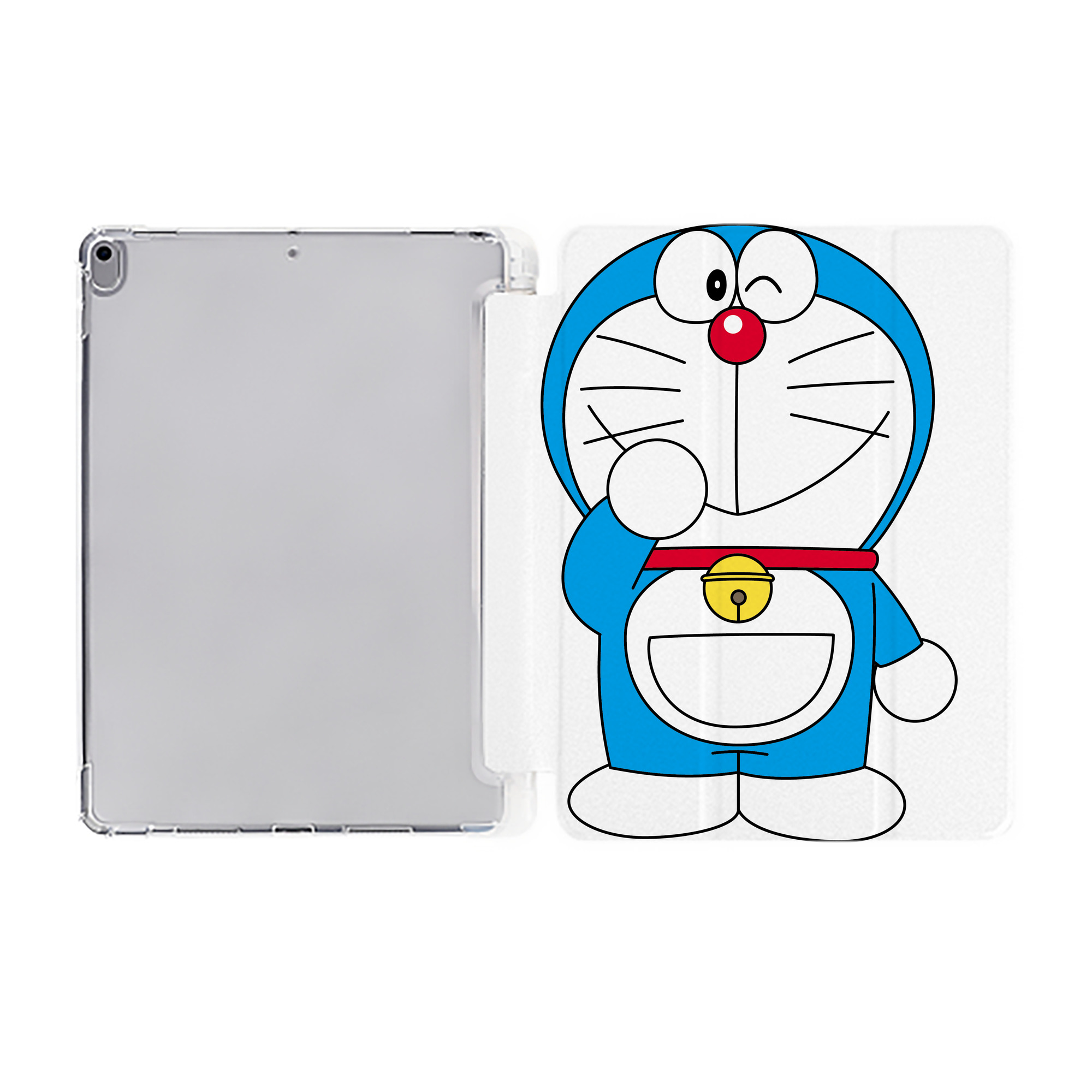 （画像用） ドラえもん Doraemon IPad ケース ペン収納付き 三つ折りスタンド PUレザー×シリコン 対応機種9.5/10.5/10.9インチ